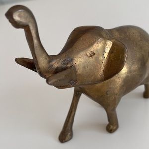 Vintage Brass Elephant Adorable Figurine from India